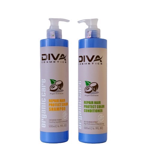 ✅[Chính Hãng ] Cặp dầu gội xả Diva - Dầu Gội-Dầu Xả Diva Xanh 750M x2L Phục Hồi Và Giữ Màu Nhuộm Mẫu Mới .