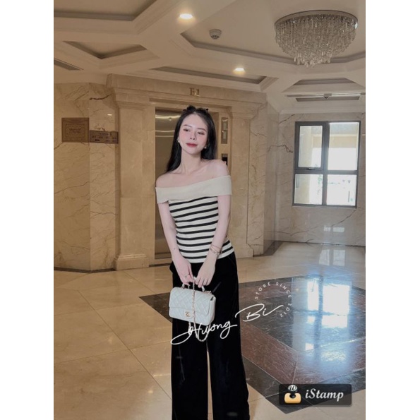 Áo len trễ vai hàng QC