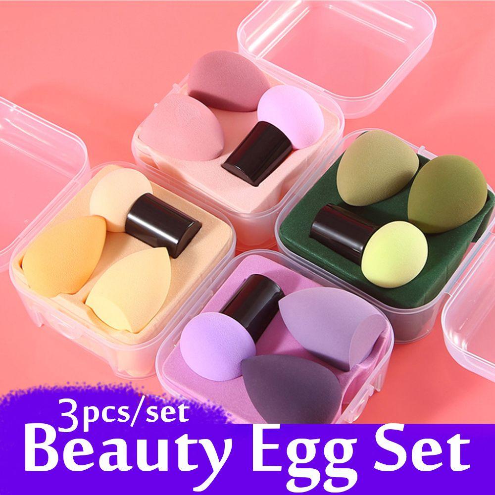 Set 3 Mút Trang Điểm Ướt Và Khô Hình Nấm / Hồ Lô