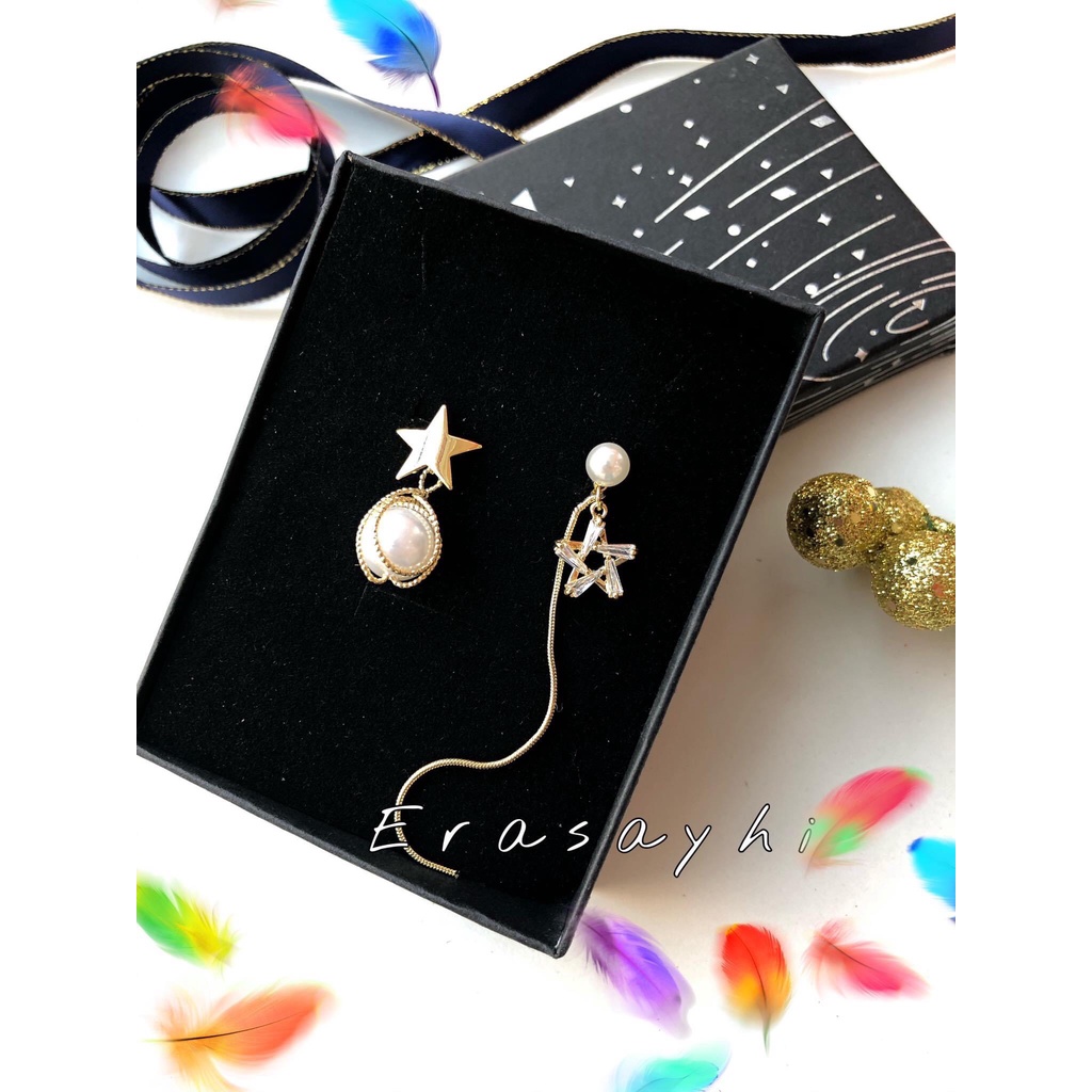 Bông Tai Nữ Bạc 925 Cao Cấp ERASHOP 073794 - Bst Ngôi Sao Lấp Lánh, Sang Trọng, Phù Hợp Đi Tiệc, Đi Chơi, Siêu Rẻ Đẹp