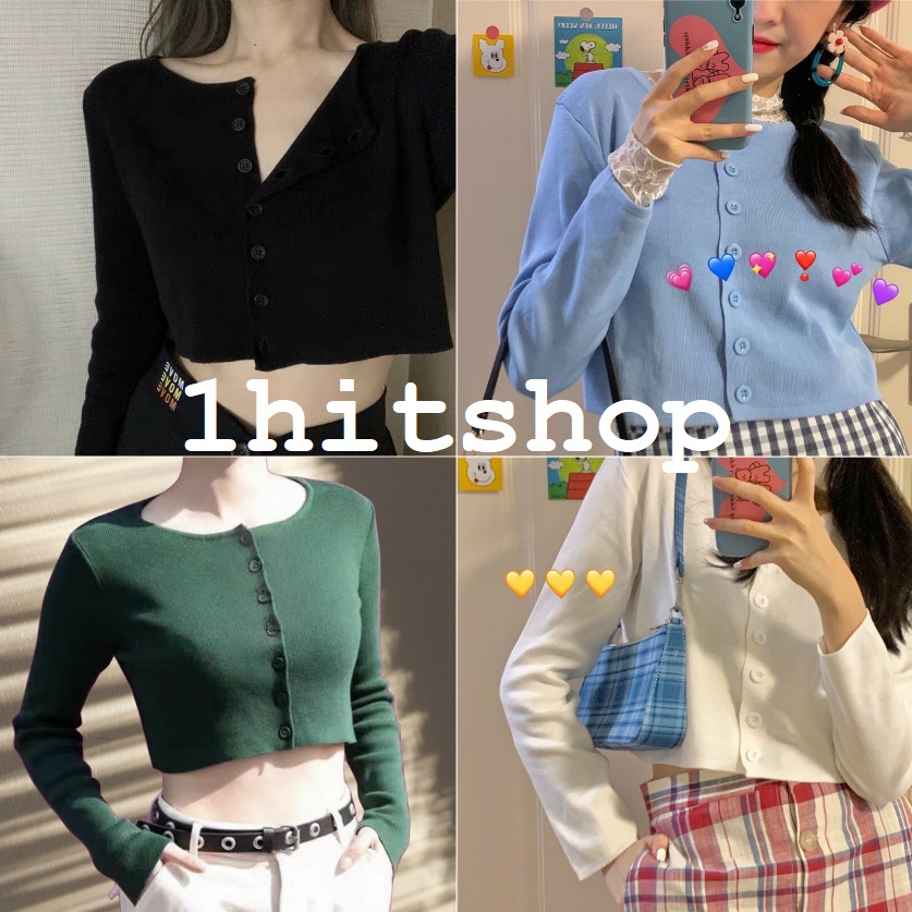 Áo Croptop YAN Tay Dài Nữ Ulzzang 1hitshop | BigBuy360 - bigbuy360.vn