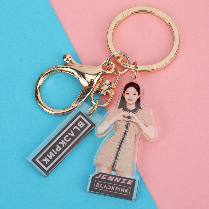 Móc khóa gắn mặt hình các thành viên nhóm nhạc Blackpink Twice Seventeen độc đáo