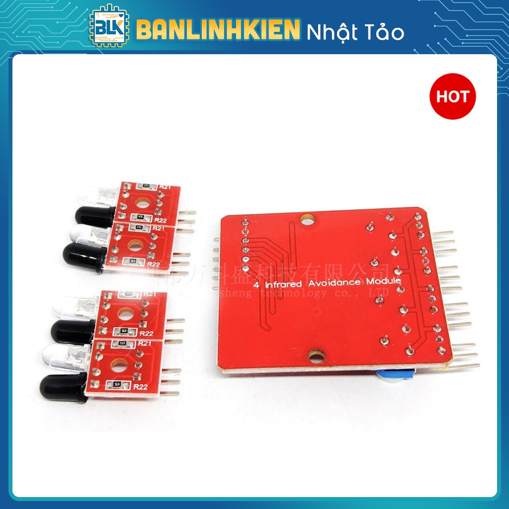 Module dò đường hồng ngoại 4 mắt XD-201/ mạch rò line