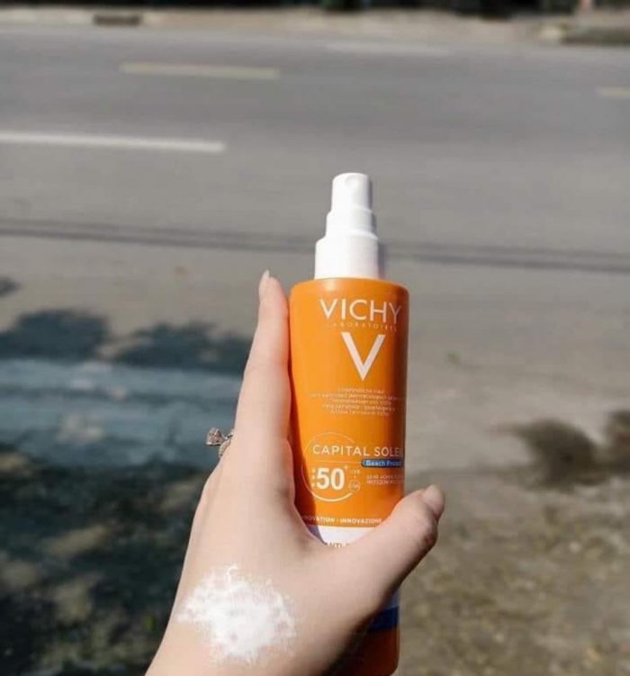 [Bill đầy đủ] SET Kem Chống Nắng dạng xịt Vichy Capital Soleil Beach Protect 50spf 200ml + Kem nhả nắng 100ml