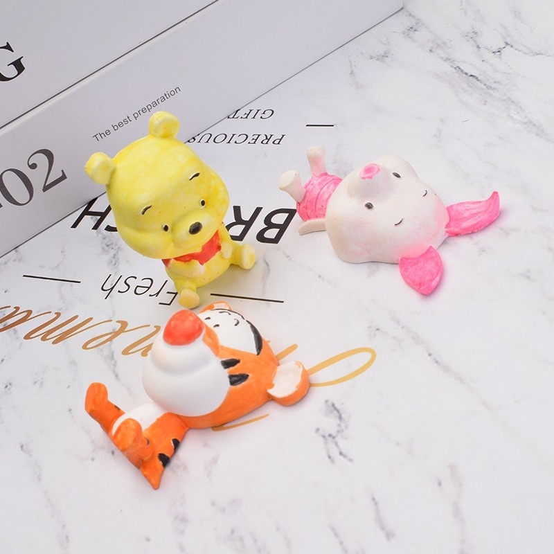 Khuôn Silicone Hình Gấu Pooh/Tigger/Chú Heo Dùng Trang Trí Bánh Kem