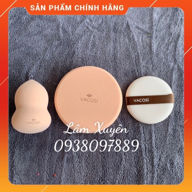 Bông phấn đánh kem, đánh Cushion CHÍNH HÃNG tán kem nền dễ dàng, kem thấm đều vào bề mặt, bề mặt nhẵn mịn