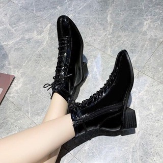 boot cao cổ da bóng 5 phân hot hit