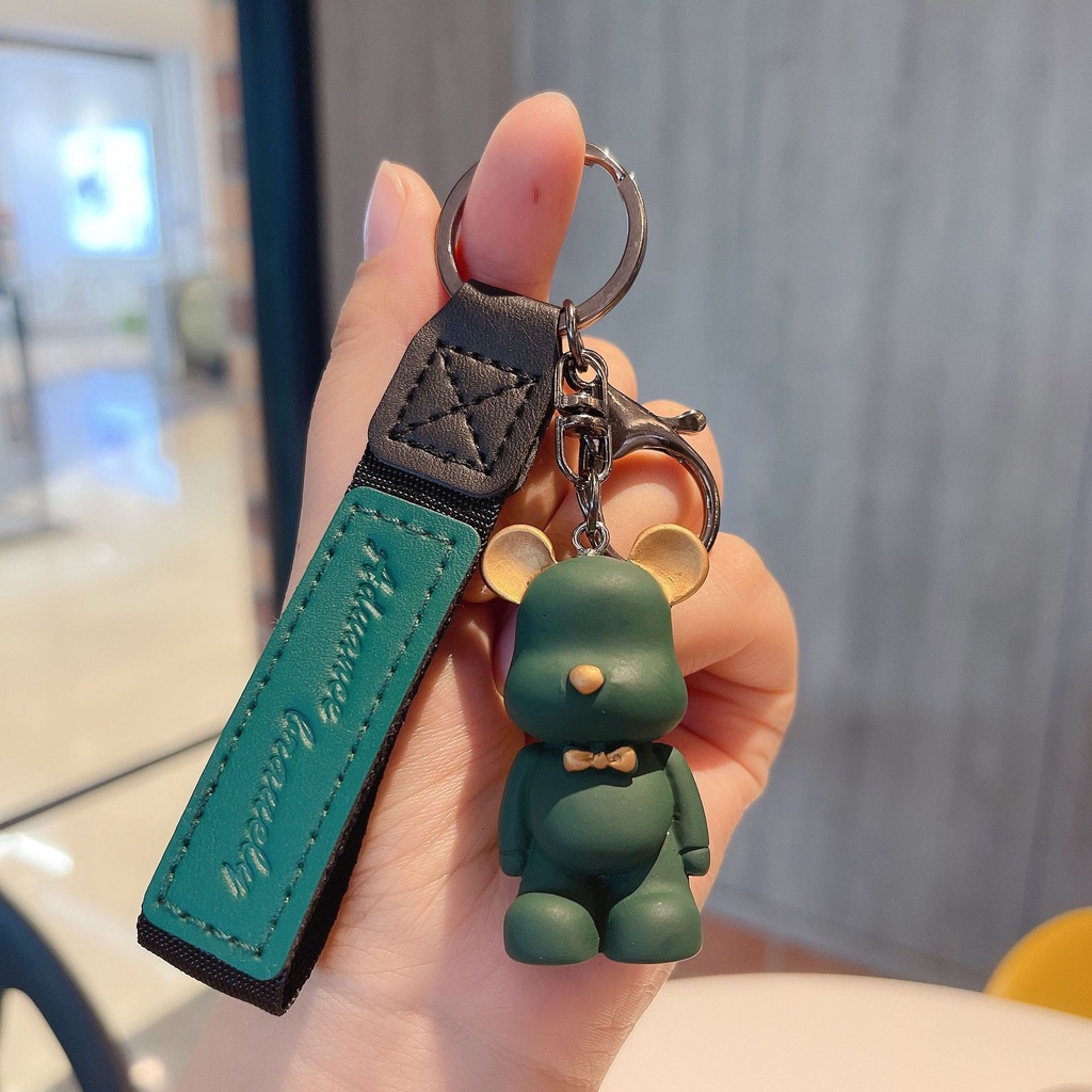 Móc Khóa Hình Gấu Hoạt Hình Thắt Nơ Dễ Thương