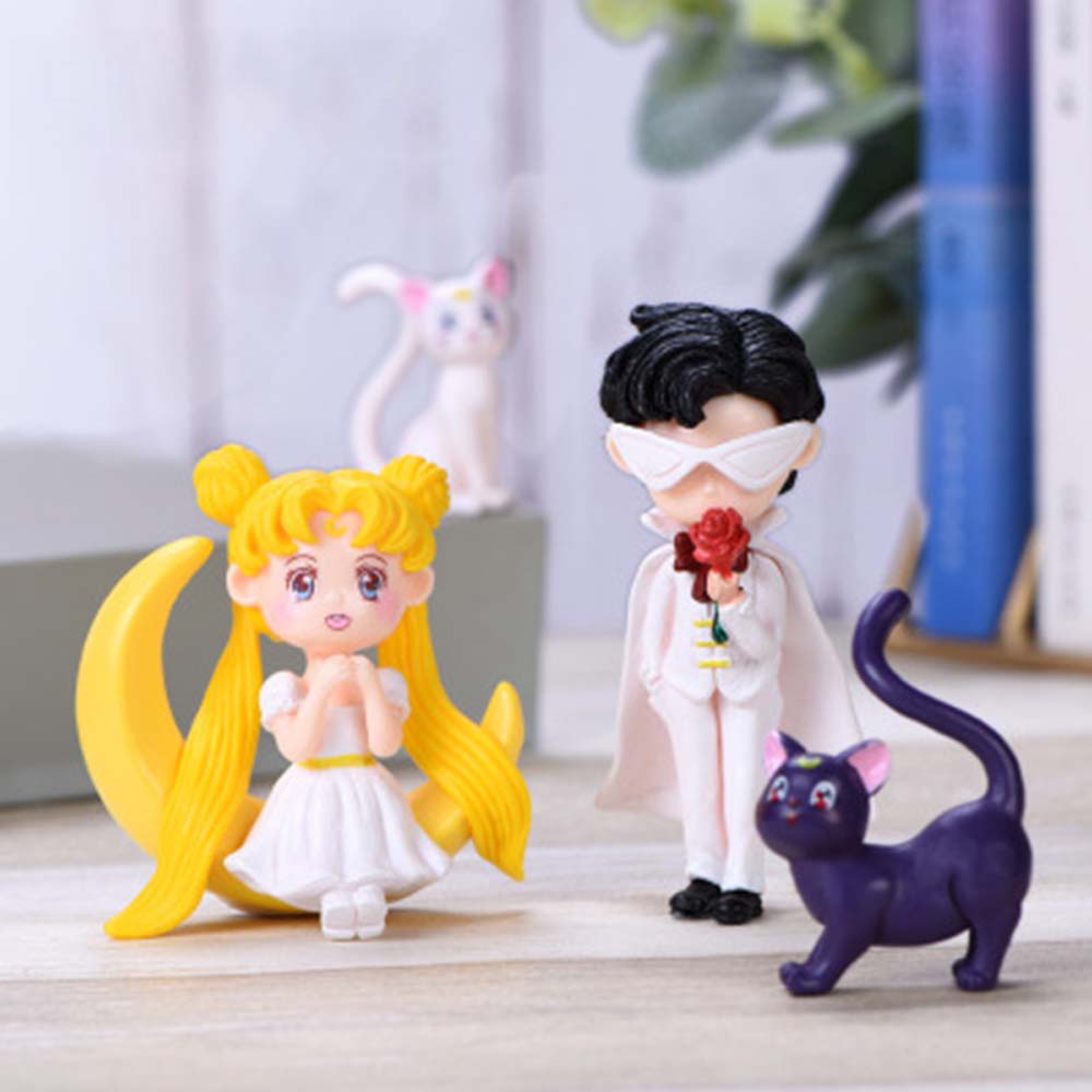 SAILOR MOON Đồ trang trí Nhân Vật Thủy Thủ Mặt Trăng Xinh Xắn