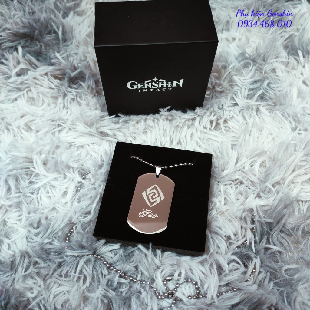 Thẻ khắc đa năng 7 nguyên tố Genshin Impact kèm box cao cấp