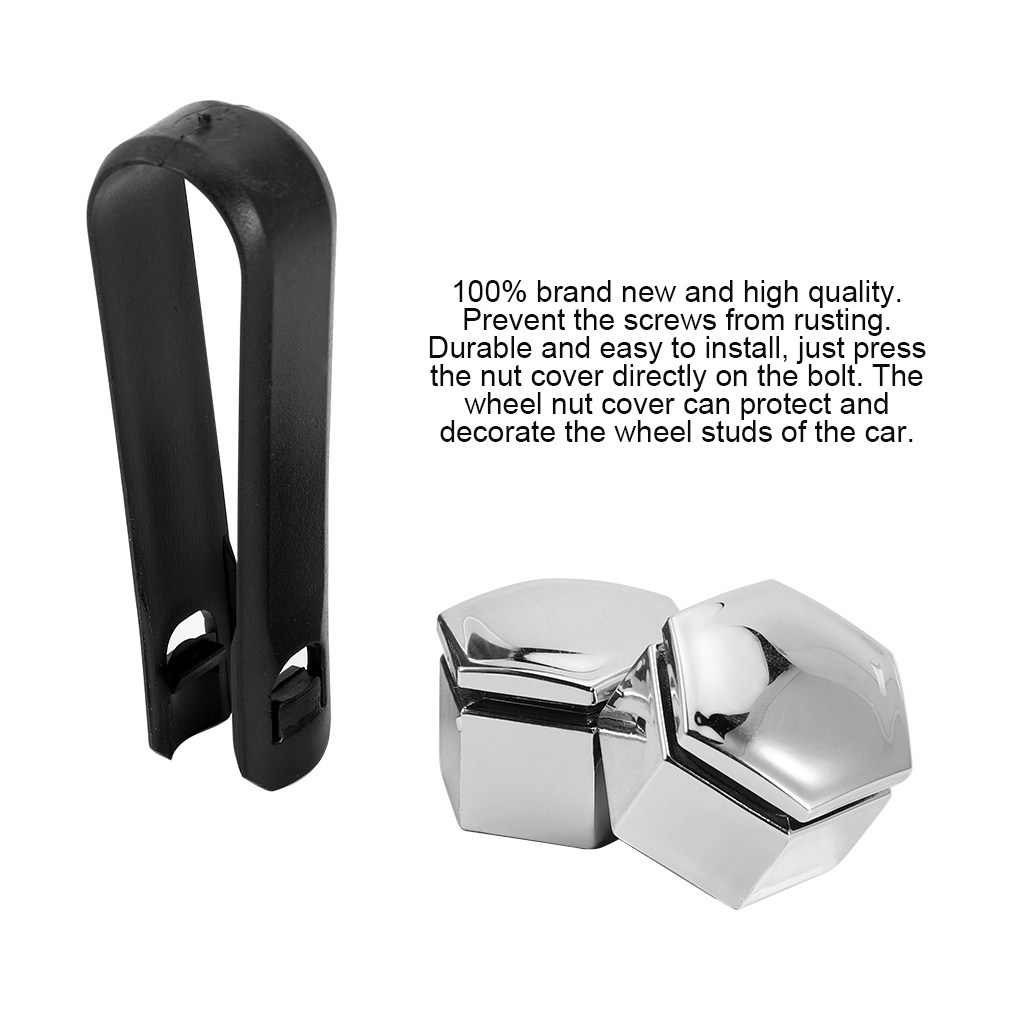 Set 20 Nắp Đậy Ốc Vít Bánh Xe Hơi 17mm 19mm 21mm Chống Bụi Trang Trí Nội Thất