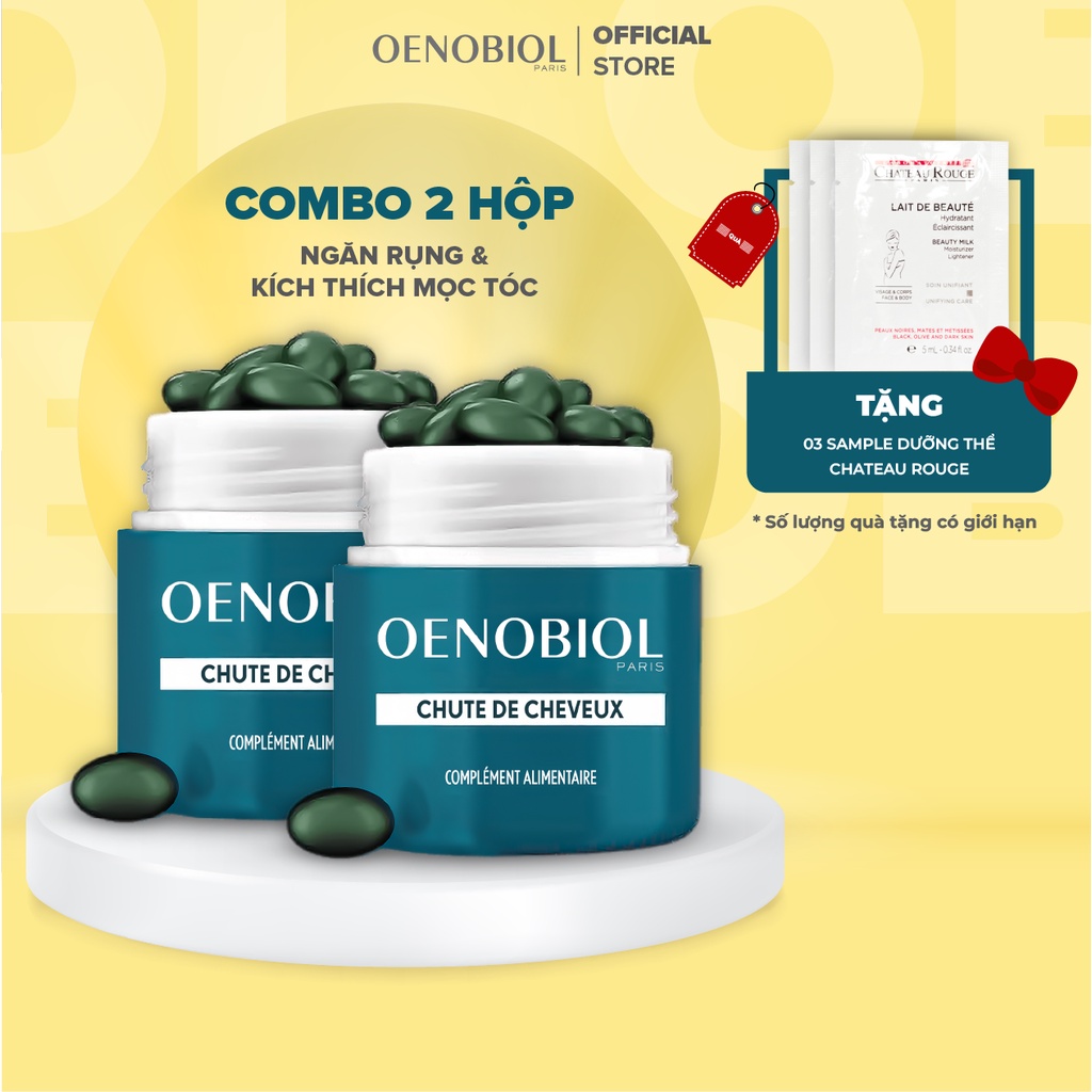 Combo 2 hộp Viên uống kích thích mọc tóc và ngừa rụng tóc Oenobiol Chute De Cheveux 2*60 viên