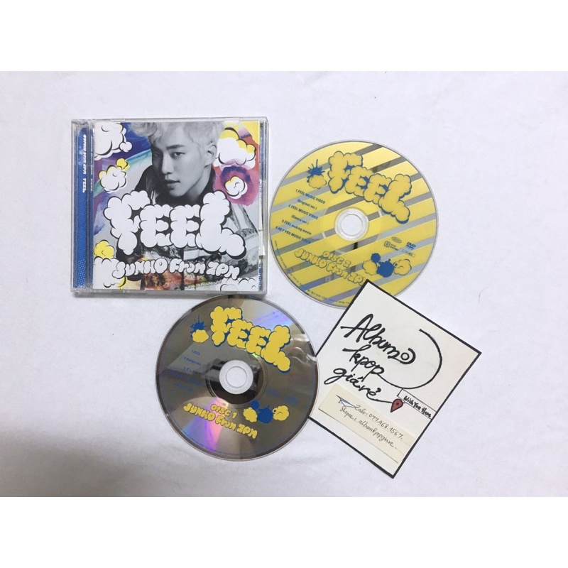2pm Junho Album Nhật Feel đã khui seal, gồm Cd Dvd Mini booklet như hình.