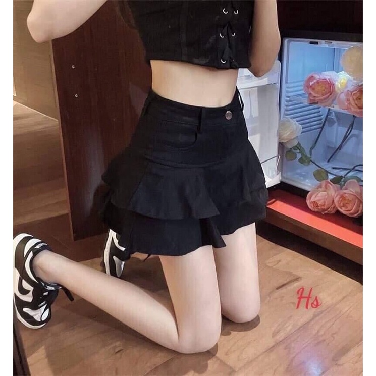 Chân Váy Kaki 2 Tầng Xoè Siêu Xinh