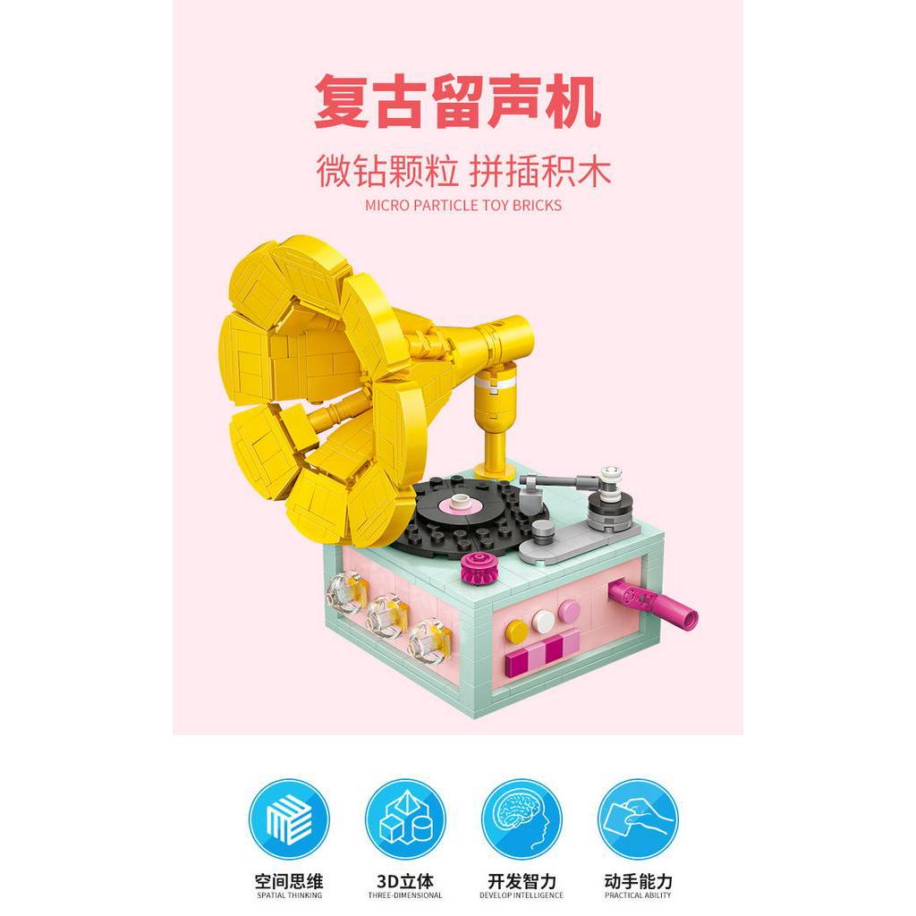 [Hàng Có Sẵn] Khối Xây Dựng Mini Đồ Chơi Giáo Dục Cho Bé Mẫu Mới Lạ Phong Cách retro 1123