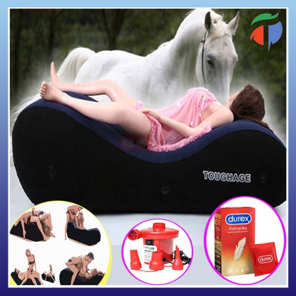 Ghế Tình Yêu Bơm Hơi - (Tặng BCS + Bơm Điện & Dây Trói ) Ghế Tình Yêu Mặt Nhung Êm Ái Chịu Lực Tốt Lên Tới 200kg