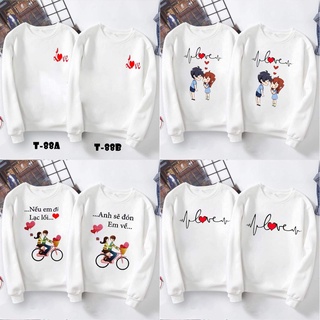 ÁO SWEATER ĐÔI IN HÌNH CUTE