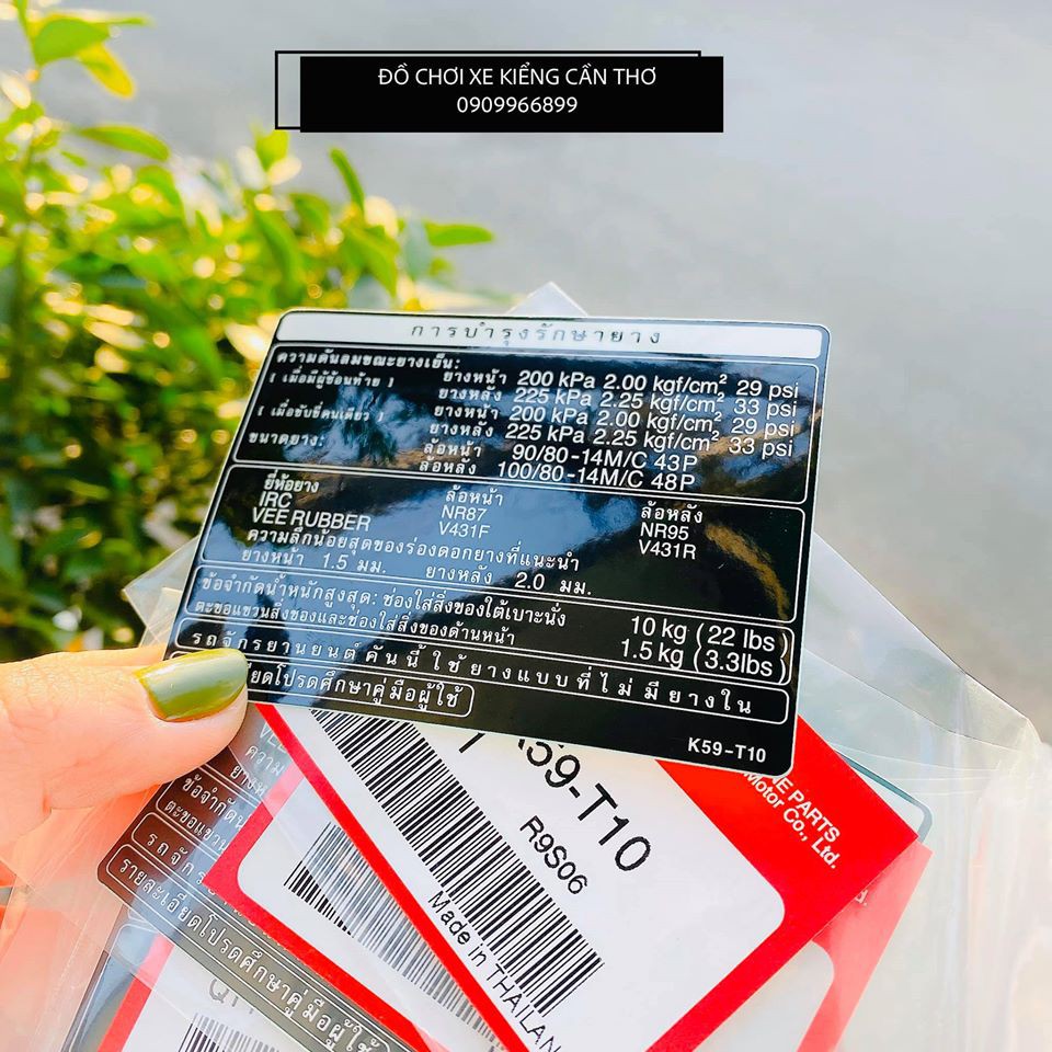 BỘ TEM THÔNG SỐ CLICK 150i