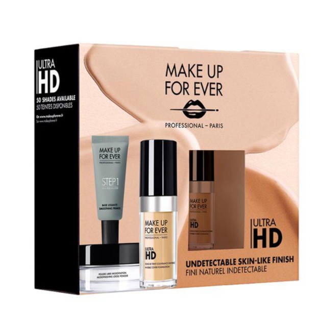 Make Up For Ever- Bộ Ultra HD Kit gồm Kem nền 30ml + Kem lót 15ml + Phấn phủ 4gr ᴘʜᴀɴᴅɪᴇᴍᴍʏ997 Ⓡ