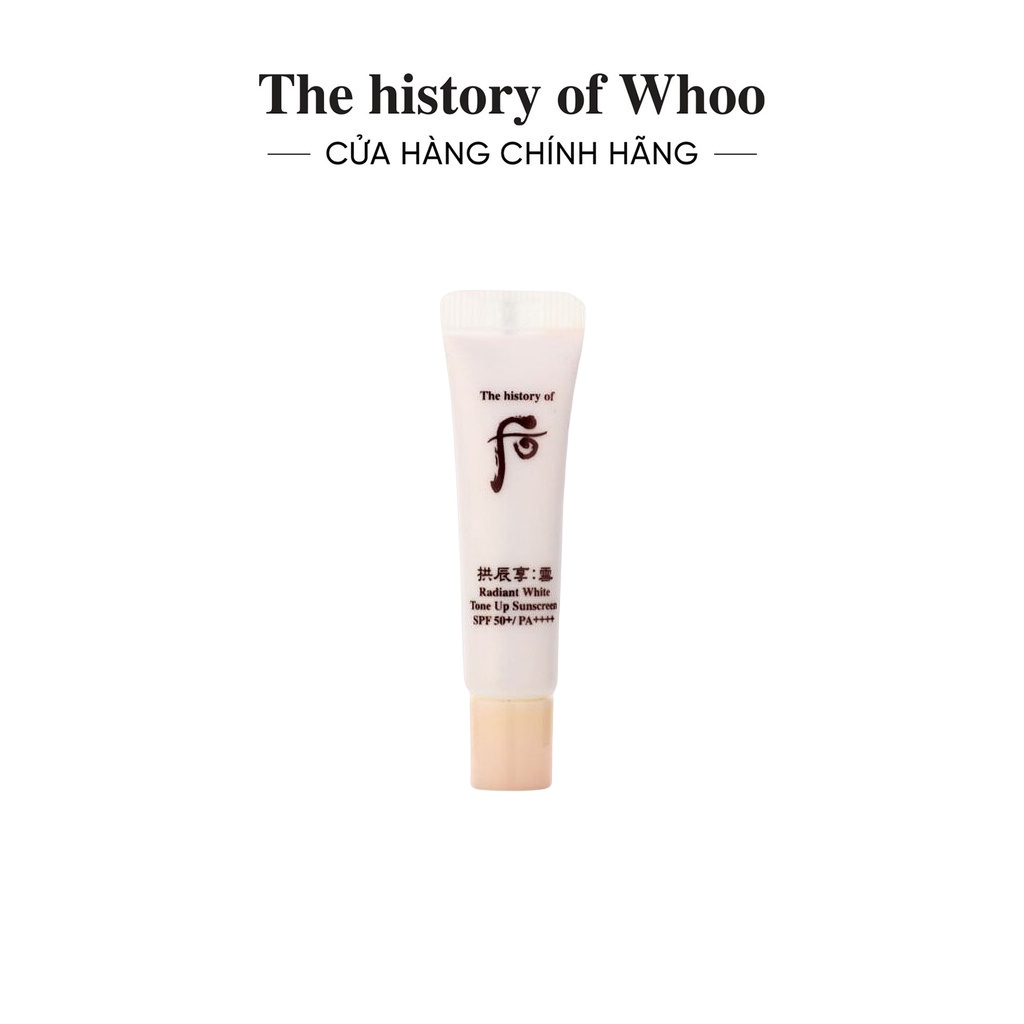 [HB Gift] Kem chống nắng nâng tông Whoo Gongjinhyang Seol Radiant White Tone Up Sunscreen SPF50+,PA++++ 6ml