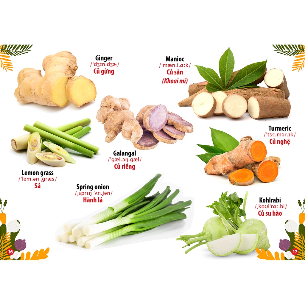 Sách -Thư Viện Hình Ảnh Song Ngữ Đầu tiên Của Bé Về Hoa - Rau củ - Quả