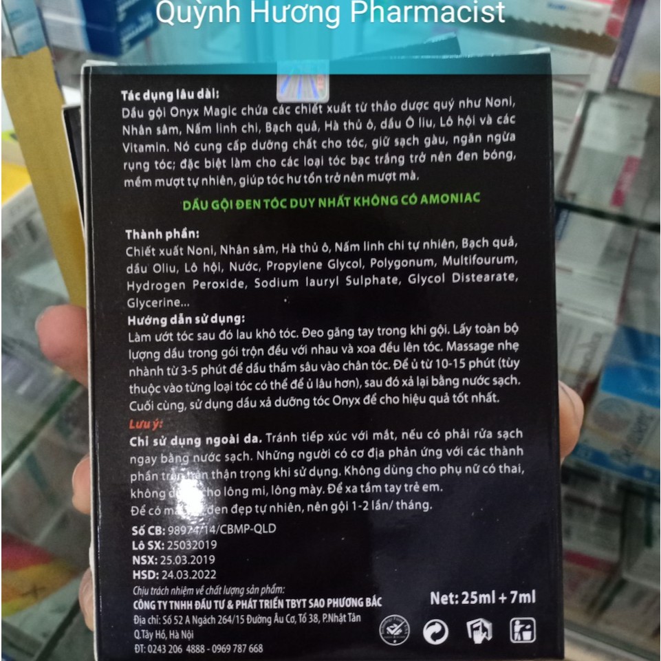 Dầu gội thảo dược ONYX - giúp mái tóc đen mượt