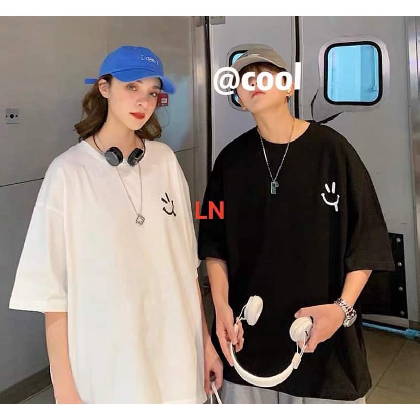 Áo Thun Unisex Mặt Cười Áo Phông Cotton Ulzzang Hot Trend