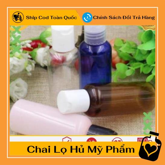 Chai Chiết Mĩ Phẩm ❤ Chai nhựa pet nắp nhấn 100ml,50ml,30ml,20ml chiết mỹ phẩm , , phụ kiện du lịch