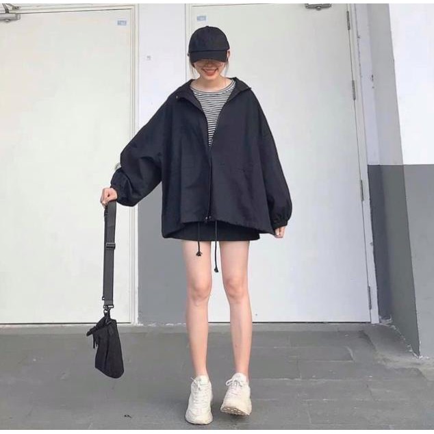 Áo khoác kaki tay bồng 2 màu siêu hot