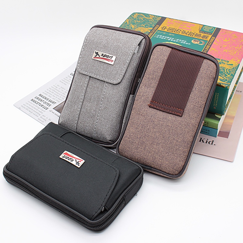 Túi Đeo Hông Đựng Điện Thoại Bằng Vải Canvas Tiện Dụng