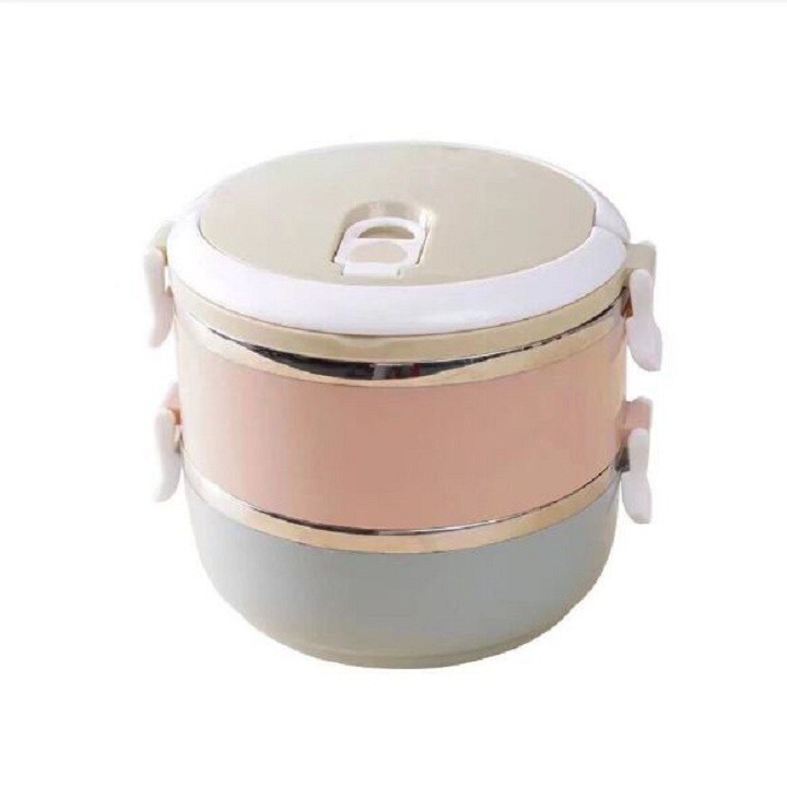 Hộp Cơm 2 Tầng lõi Inox 304 Giữ Nhiệt Tốt Khóa Cài Chắc Chắn