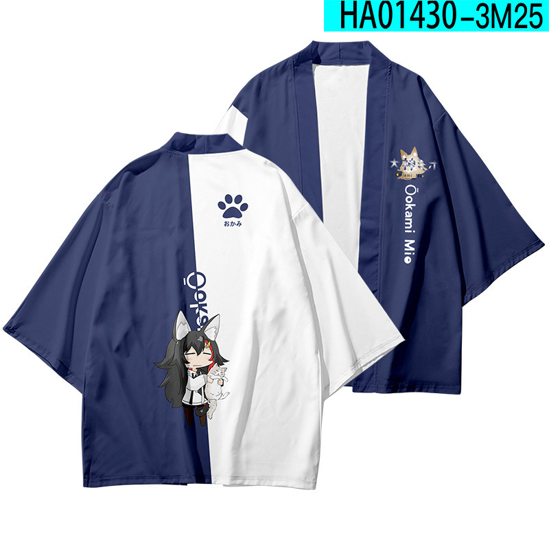 Áo kimono tay ngắn hóa trang nhân vật Ookami Mio Haori Yukata nhật bản thời trang hè cho nam và nữ
 | BigBuy360 - bigbuy360.vn
