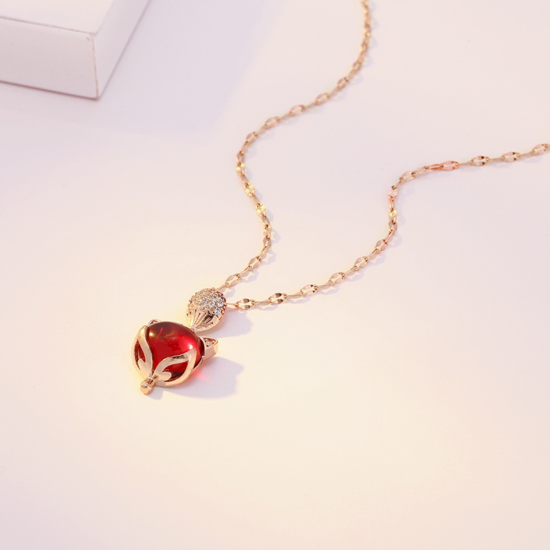 ❤zheting❤Vòng cổ Mặt Hình Cáo Đính Đá Thời Trang Cho Nữ