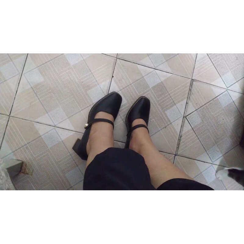 (Hàng mới - ảnh thật cuối) Giày cao gót style tiểu thư quai ngang G023 | BigBuy360 - bigbuy360.vn