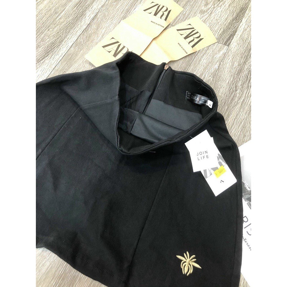 Bán sỉ chân váy nhung thêu con ong có quần lót trong