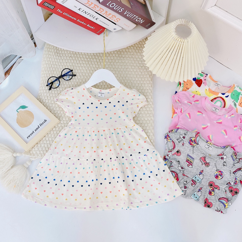 ✔️8-20kg✔️Váy cotton carter 2 tầng siêu xinh cho bé gái - hàng VNXK - bảng màu 2023 link 2