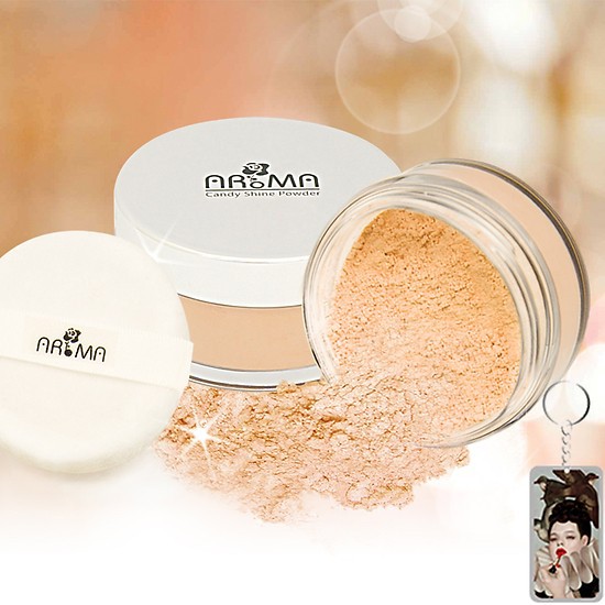 Phấn phủ bột kiềm dầu Aroma Candy Shine Powder Hàn Quốc 10g No.105 Da tự nhiên
