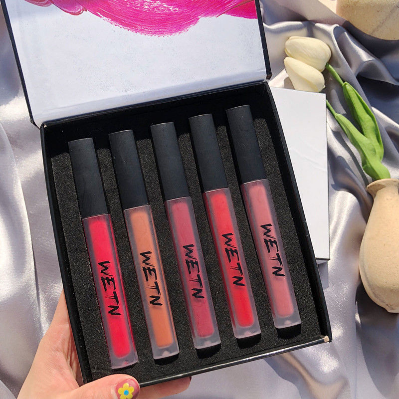 【WETN】Set 5 Cây Son Kem Lì Lipstick đỏ dưỡng môi mềm quyến rũ | BigBuy360 - bigbuy360.vn