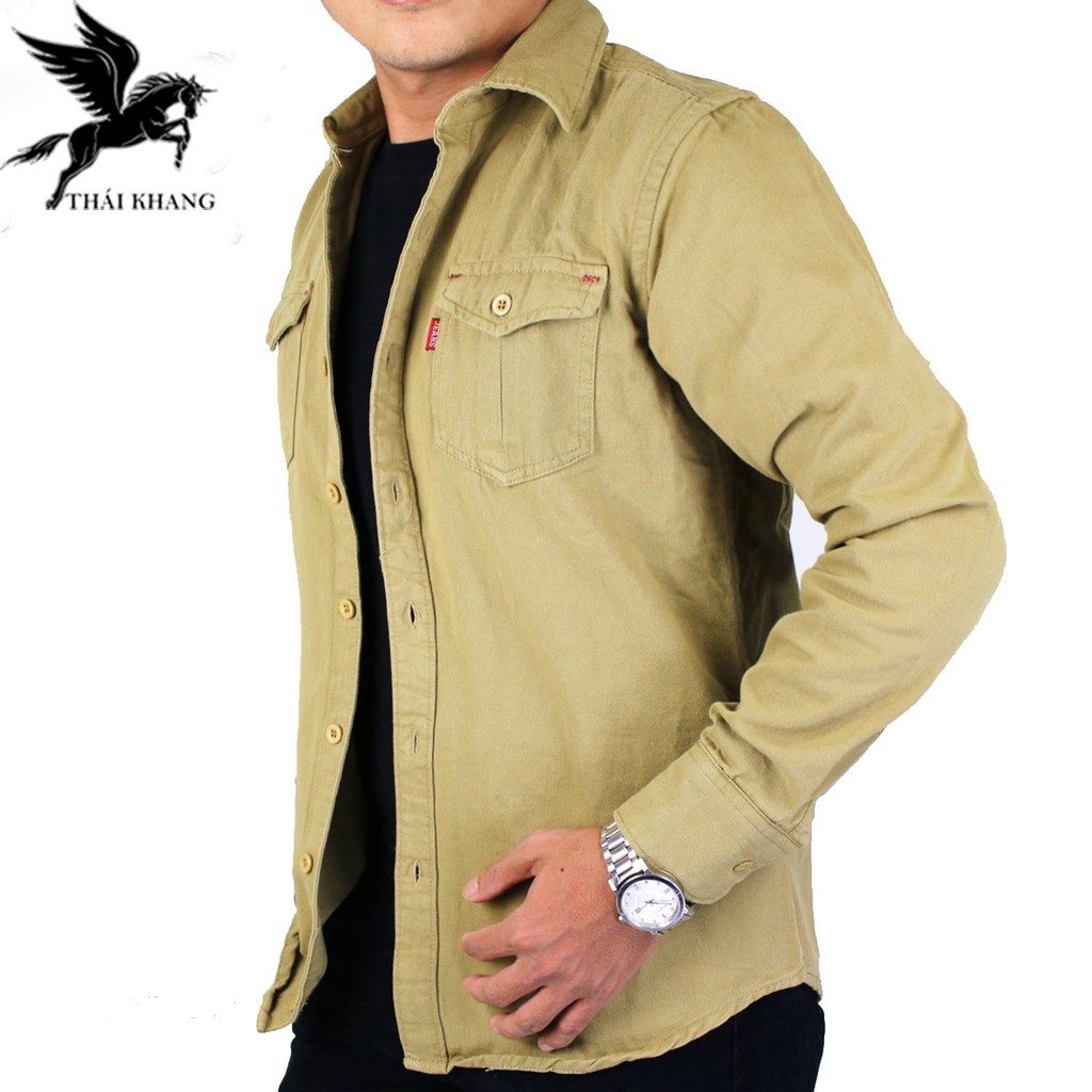 áo khoác nam kaki cao cấp vải cotton 100% dày CỰC ĐẸP bền màu đường may chắc chắn
