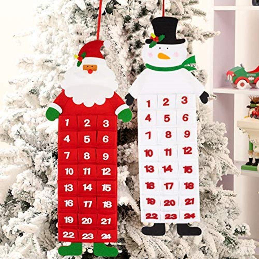 CHOOKEY Lịch Treo Tường Đếm Ngược Họa Tiết Người Tuyết Tuần Lộc Dễ Thương Dùng Trang Trí Giáng