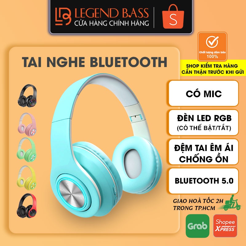 ☇Tai nghe chụp bluetooth không dây cao cấp B39, headphone gaming có thể gập gọn tiện lợi âm bass mạnh mẽ