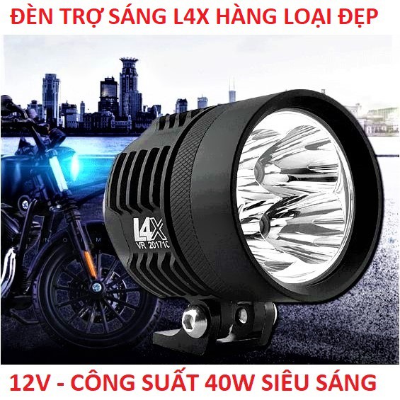 ĐÈN TRỢ SÁNG L4X MẪU MỚI SIÊU SÁNG ĐỘ CÁC LOẠI XE HÀNG F1