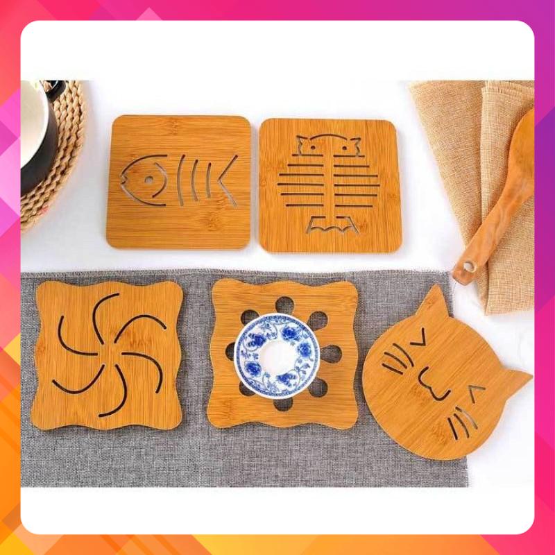 Miếng lót xoong nồi bằng gỗ size 15*15