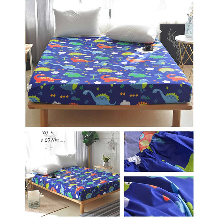 Ga chống thấm cotton Drap thun nano kháng khuẩn 2 lớp kích thước 1m6, 1m8x2m chất lượng cao (dùng cho đệm dày dưới 11cm)