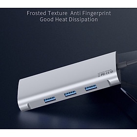 BỘ CHUYỂN ĐỔI WIWU ALPHA A631STR (6 IN 1) USB C Hôm Nguyên Khối Được Cắt CNC Cao Cấp - Hàng Chính Hãng