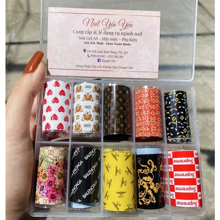 Set foil trang trí móng