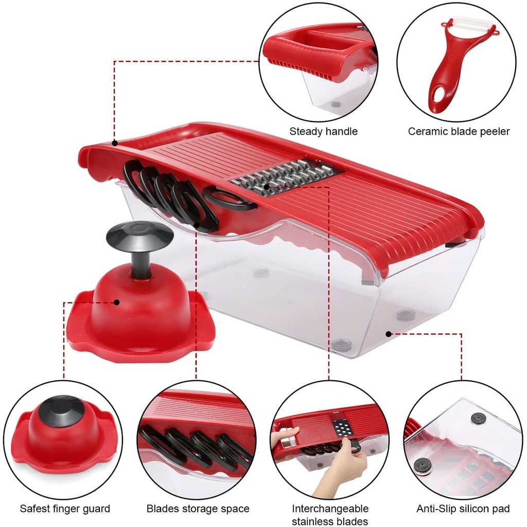 Thanh Hỗ Trợ Bào Mỏng Rau Củ/Khoai Tây/Cà Rốt/Phô Mai Anaeat Phụ Kiện Chuyên Dụng Cho