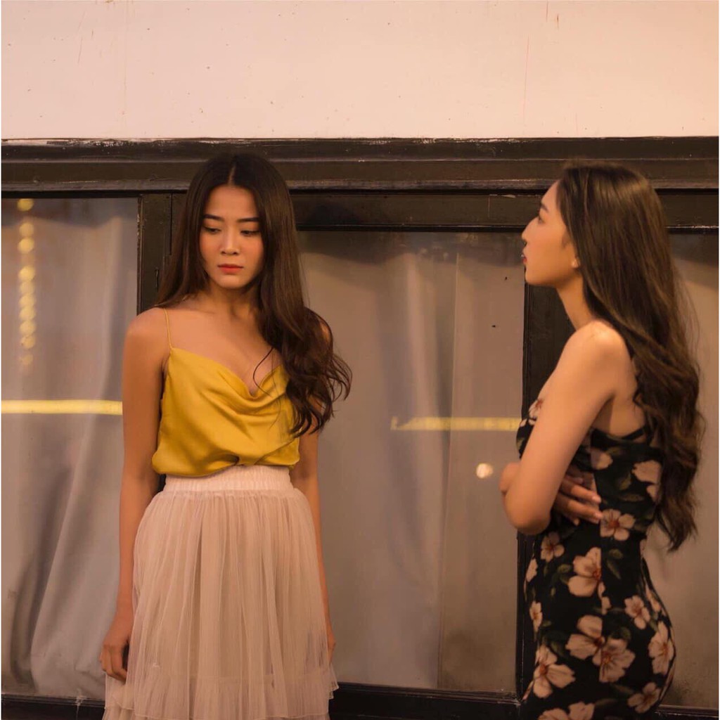 [ Mã WASTAPR giảm 10K đơn 50K] Áo 2 dây CỔ ĐỖ xuất dư - MIN Boutiques - Ảnh thật - Chất phi bóng bao đẹp | BigBuy360 - bigbuy360.vn