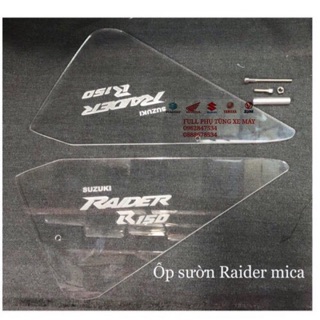 bộ mica ốp hông cho  satria raider fi