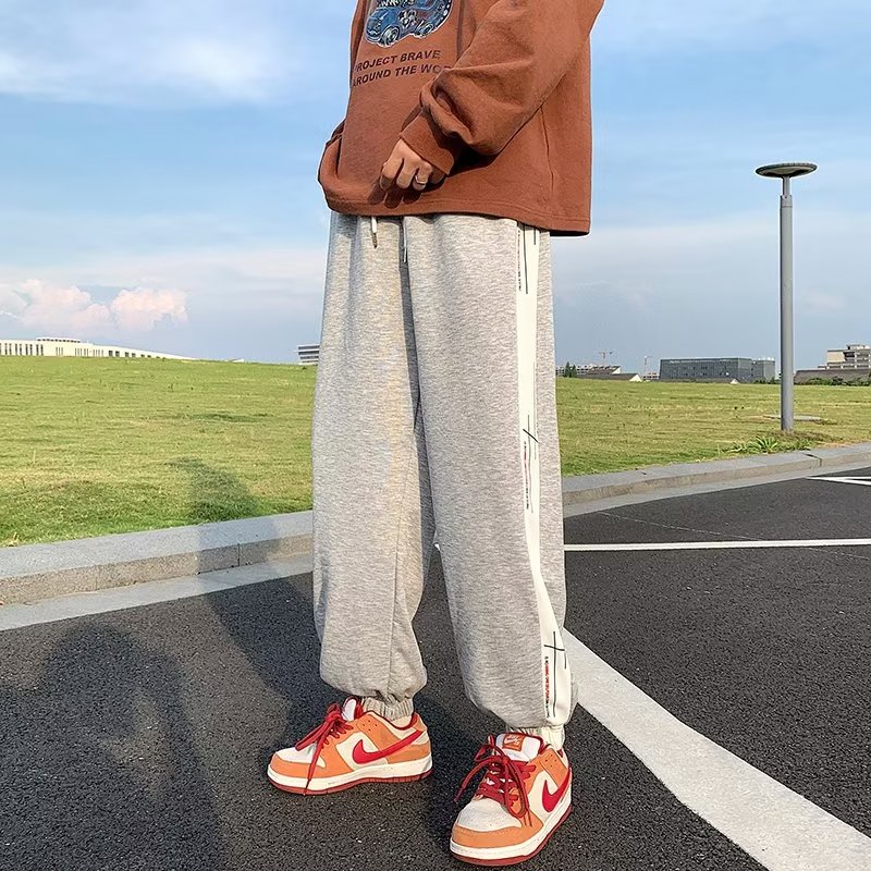 Quần Dài Dáng Rộng Lưng Thun Co Giãn Tốt Cỡ Lớn M-3XL Phong Cách Hip Hop Hàn Quốc Thời Trang Cho Nam